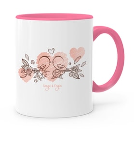 BK Gift Kişiye Özel Sevgililer Günü Temalı Pembe Kupa Bardak  36