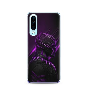 Black Panter Tasarım Süper Şeffaf Silikon Telefon Kılıfı Huawei P30 