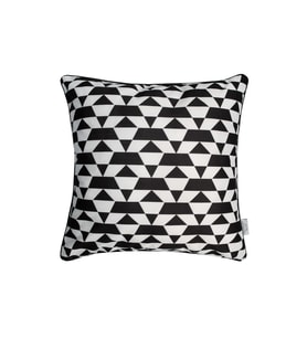 Dekoratif Yastık Kırlent Kılıfı 46x46 cm Çift Taraflı Retro KR07 Siyah