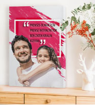BK Gift Kişiye Özel Prenses Olmak İçin Prense İhtiyacım Yok Ben Zaten Kralın Kızıyım Kanvas Tablo 50x70cm