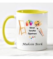 Görsel Sanatlar Öğretmeni Kupa Bardağı Sarı