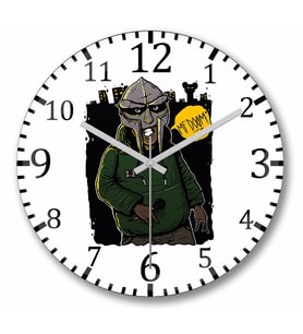 Mf Doom  City Duvar Saati Bombeli Gercek Cam