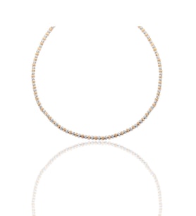 Söğütlü Silver Gümüş rose ve rodyumlu  dorica kolye