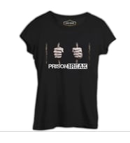 Prison Break - Behind the Bars Siyah Kadın Tshirt