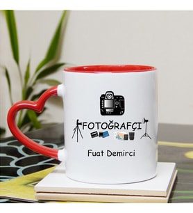 Fotoğrafçı Kupa Bardağı Kalpli