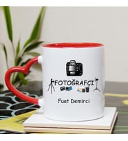 Fotoğrafçı Kupa Bardağı Kalpli