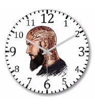 Cartoon Ragnar Duvar Saati Bombeli Gercek Cam