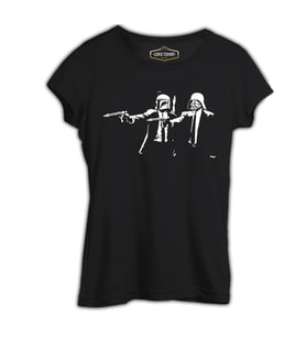 Star Wars & Pulp Fiction Siyah Bayan Tshirt