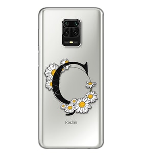 Papatya Harf Tasarım Süper Şeffaf Silikon Telefon Kılıfı Xiomai Redmi Note 9 Pro