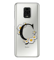 Papatya Harf Tasarım Süper Şeffaf Silikon Telefon Kılıfı Xiomai Redmi Note 9 Pro