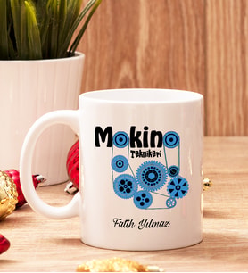 Makine Teknikerine Hediye Beyaz Kupa Bardak