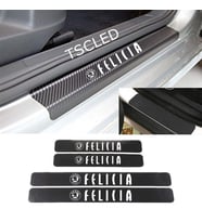 Skoda Felica Karbon Kapı Eşiği Koruma Sticker (4 Adet)