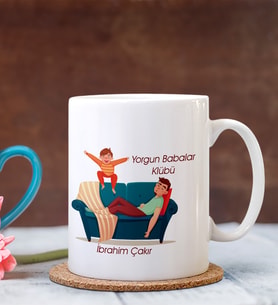 BK Gift Kişiye Özel Babalar Günü Temalı Beyaz Kupa Bardak 21245 B