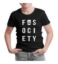 Mr. Robot - Fsociety Logo Siyah Çocuk Tshirt