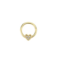 Altın Kalpli Halka Tragus Piercing