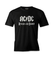 AC DC - Rock or Bust Logo Siyah Erkek Tshirt