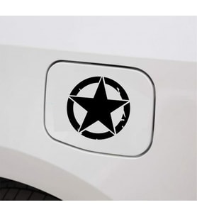 Araba Depo Kapağı Sticker Army Star Oto Sticker 2 Adet