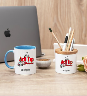 Acil Tıp Teknisyeni Mavi Kupa Bardak Ve Kalemlik Seti