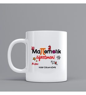 Matematik Öğretmeni Hediye Kupa Bardak Kişiye Özel Hediye Z42