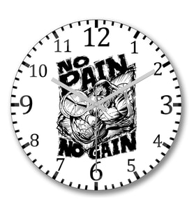 No Pain No Gain2 Duvar Saati Bombeli Gercek Cam