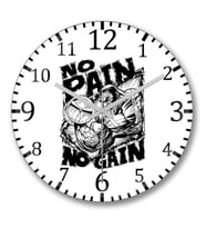 No Pain No Gain2 Duvar Saati Bombeli Gercek Cam