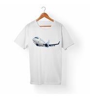 Uçak-Travel Baskılı Beyaz Tişört