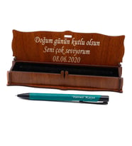 İsme Özel Kalem Ahşap Kutulu (Yeşil)