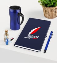 BK Gift Kişiye Özel Avukat Temalı Lacivert Defter Kalem ve Termos Mug Seti - 8 (Model 1)
