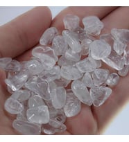 Doğal Ham Kristal Kuvars Küçük Şekilsiz Taşlar ( 50 GR Paketler ) - KT0304 (Beyaz)