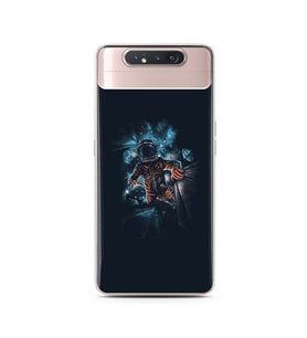Uzay Boşluğu Tasarım Süper Şeffaf Silikon Telefon Kılıfı Samsung A80