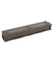 Sıkma Kehribar 925 Ayar Gümüş İsimli Tesbih Ahşap Kutulu Metal Püsküllü (Mavi)