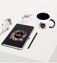 BK Gift Kişiye Özel Sınıf Öğretmeni Temalı Siyah Defter Kalem Kupa Seti - 4