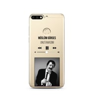 Müslüm Gürses Mp3 Tasarımlı Süper Şeffaf Silikon Telefon Kılıfı Huawei Honor 7c-