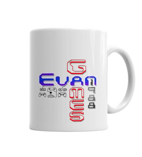 Letreiro Evan Games 1988 Kupa Bardak Porselen