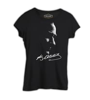 Atatürk - Atatürk İmza Siyah Kadın Tshirt