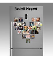 25 Parçalı Kalp Magnet