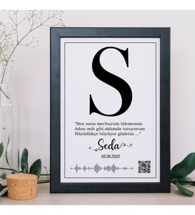 Sevgililer Günü Temalı Kişiye Özel Qr Kodlu Tablo 5