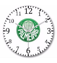 Palmeiras Duvar Saati Bombeli Gercek Cam