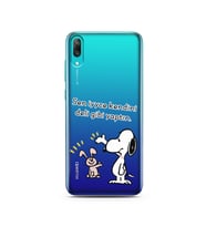 Snoopy Tasarımlı Süper Şeffaf Silikon Telefon Kılıfı Huawei Y7 Prime 2019