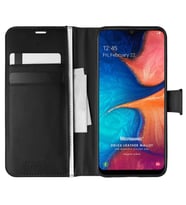 Microsonic Samsung Galaxy A20 Kılıf Delux Leather Wallet Siyah
