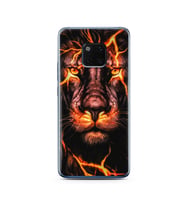 Aslan Neon Tasarım Süper Şeffaf Silikon Telefon Kılıfı Huawei Mate 20 Pro 