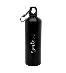 Kişiye Özel Siyah Çelik  Matara Suluk 750ml