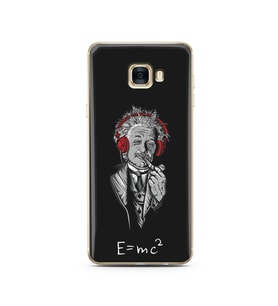 Einstein Tasarım Süper Şeffaf Silikon Telefon Kılıfı Samsung C7  