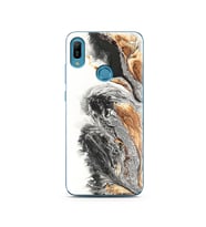 Mermer Tasarımlı Süper Şeffaf Silikon Telefon Kılıfı Huawei Y6 Prime (2019)