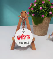 Optisyen Ahşap Anahtarlık