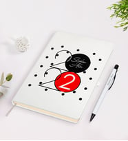 BK Gift Kişiye Özel Yılbaşı 2024 Temalı Beyaz Defter Kalem Seti
