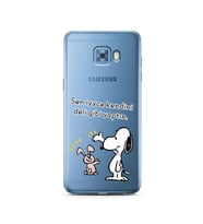 Snoopy Tasarımlı Süper Şeffaf Silikon Telefon Kılıfı Samsung C5 Pro  