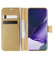 Microsonic Samsung Galaxy Note 20 Ultra Kılıf Delux Leather Wallet Gold