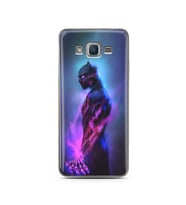 Black Panter Tasarım Süper Şeffaf Silikon Telefon Kılıfı Samsung J2 Prime