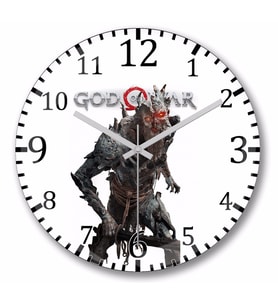 God Of War Duvar Saati Bombeli Gercek Cam